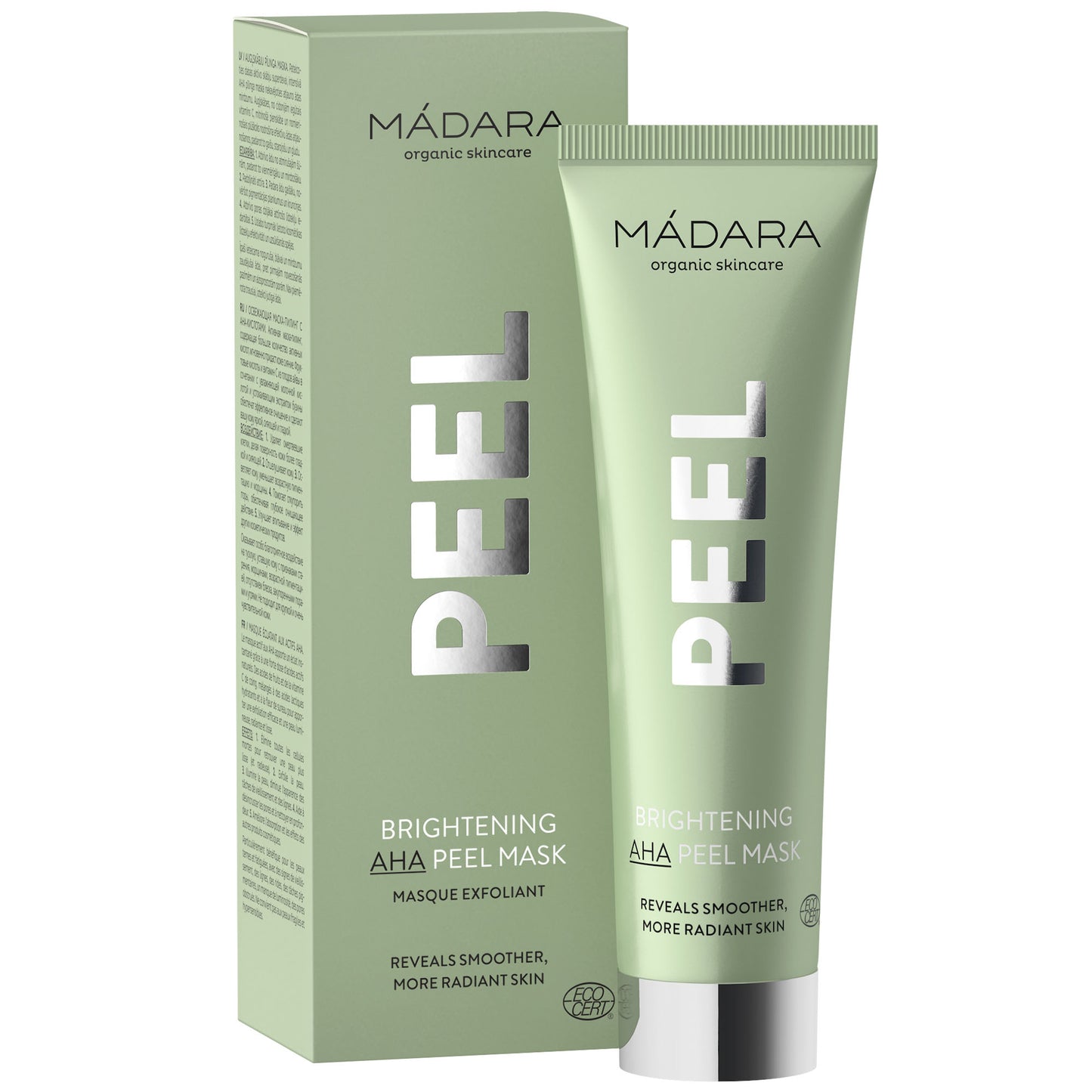Brightening AHA Peel Mask en su embalaje original para todo tipo de piel