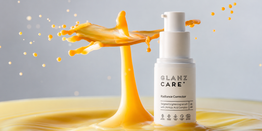 Radiance Corrector de Glanz Care, tratamiento localizado con ácido kójico para manchas faciales, ideal para el cuidado de la piel en el clima de Costa Rica.