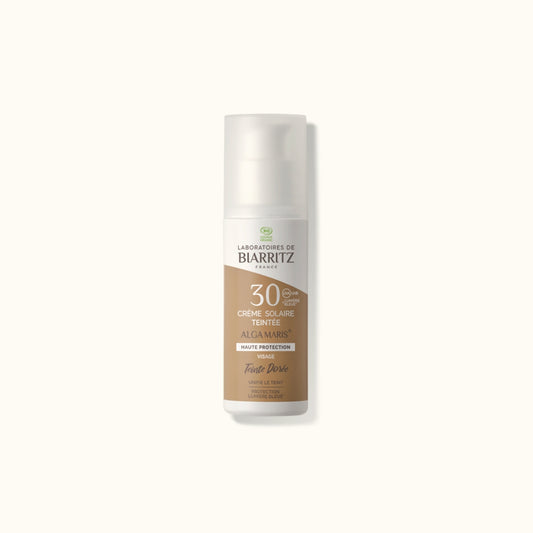 Bloqueador Solar Orgánico Golden/Doree SPF 30 de Alga Maris con Protección UVA/UVB, tipo base liquida - Apto para Todo Tipo de Piel