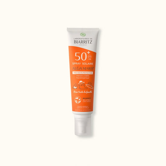 Bloqueador Solar SPF50 en Spray para Cara y Cuerpo, Apto para Toda la Familia, con Filtros Minerales y Alga Gorria - Alga Maris
