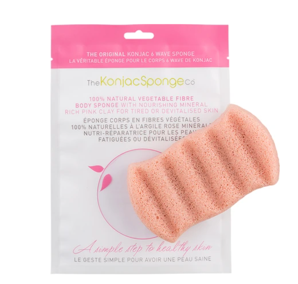 Esponja Konjac con Arcilla Rosada Francesa para Limpieza Suave de Pieles Secas y Maduras
