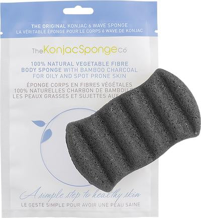 Esponja Konjac con Carbón de Bambú para Limpieza de Pieles Mixtas, Grasas y con Acne