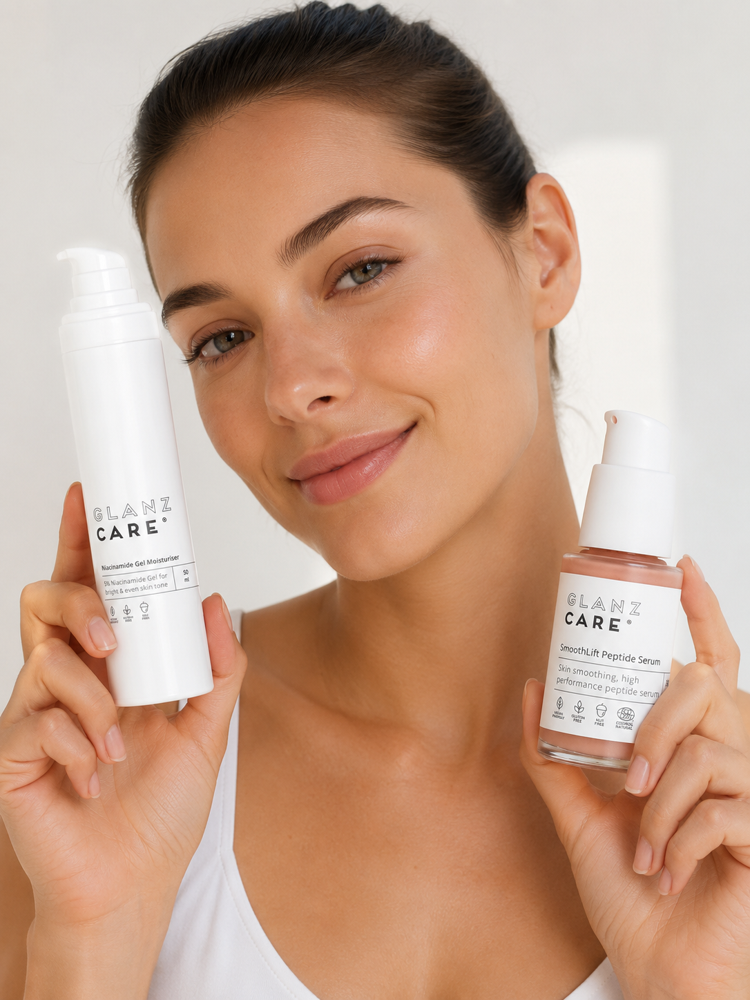 Kit antiedad con SmoothLift Peptide Serum y Gel de Niacinamida 5% Glanz Care — envío a Costa Rica