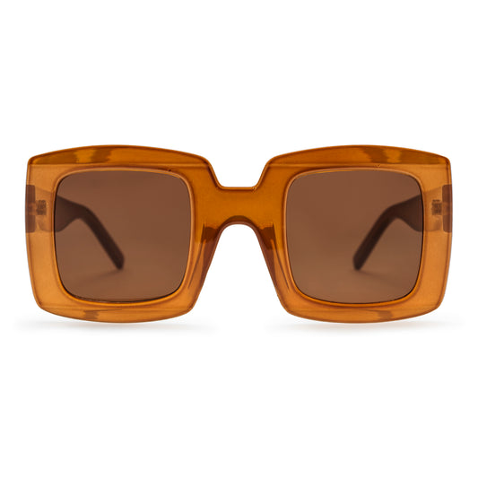 Lentes de Sol CHPO Bengan Marco Mostaza Lentes Marron - Protección UV400 - Sostenibles