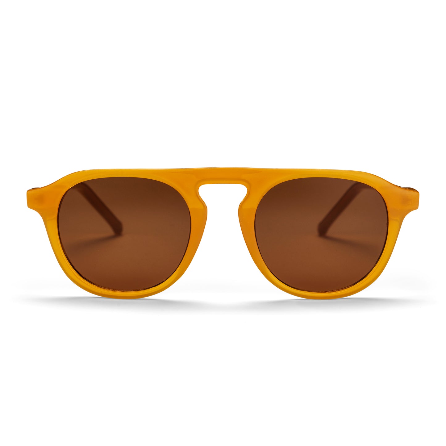 Lentes de Sol CHPO Marco Mostaza con Lente Marrón - Protección UV400 - Estilo Hudson