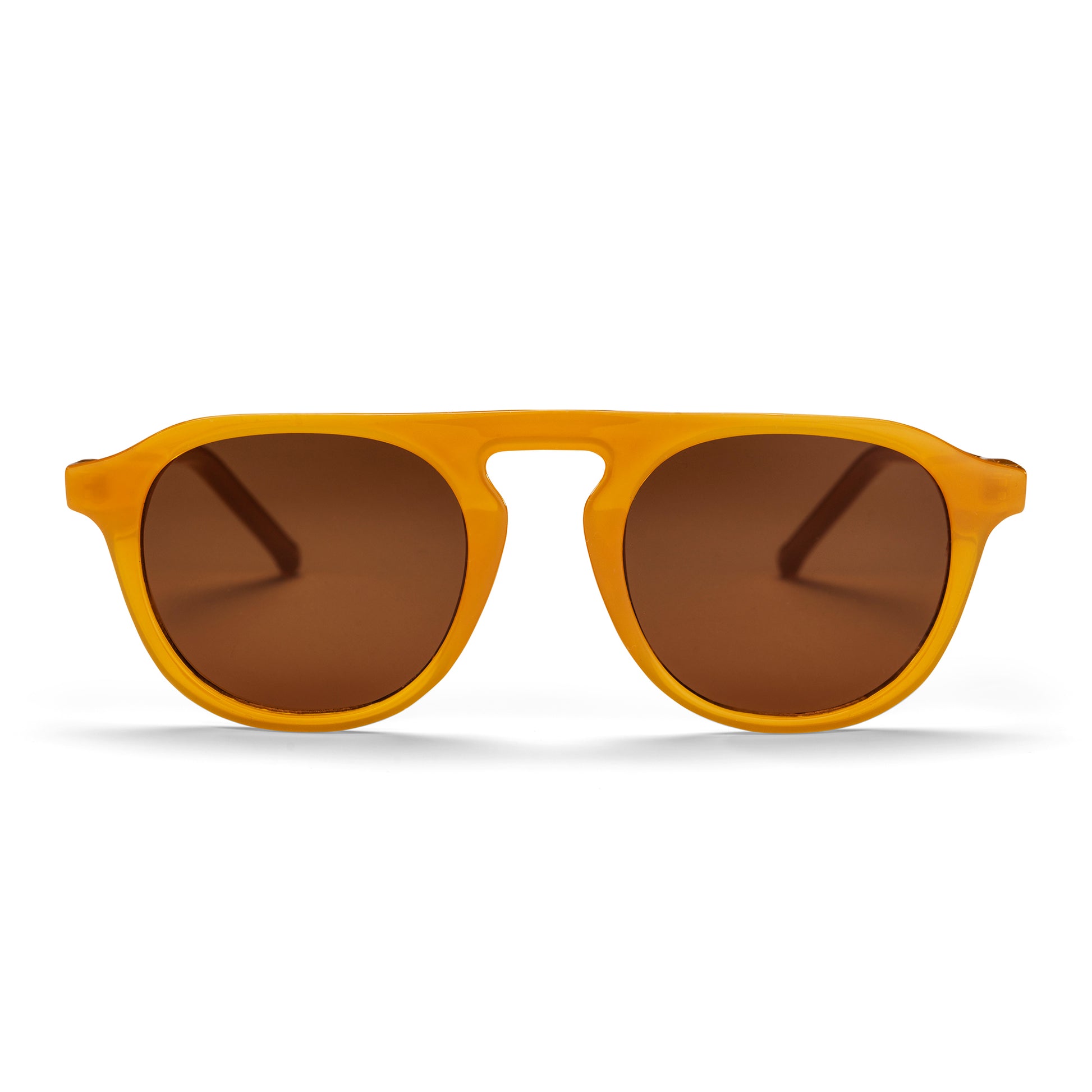 Lentes de Sol CHPO Marco Mostaza con Lente Marrón - Protección UV400 - Estilo Hudson